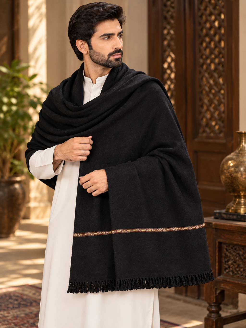 Lamb Wool Shawl(M02)