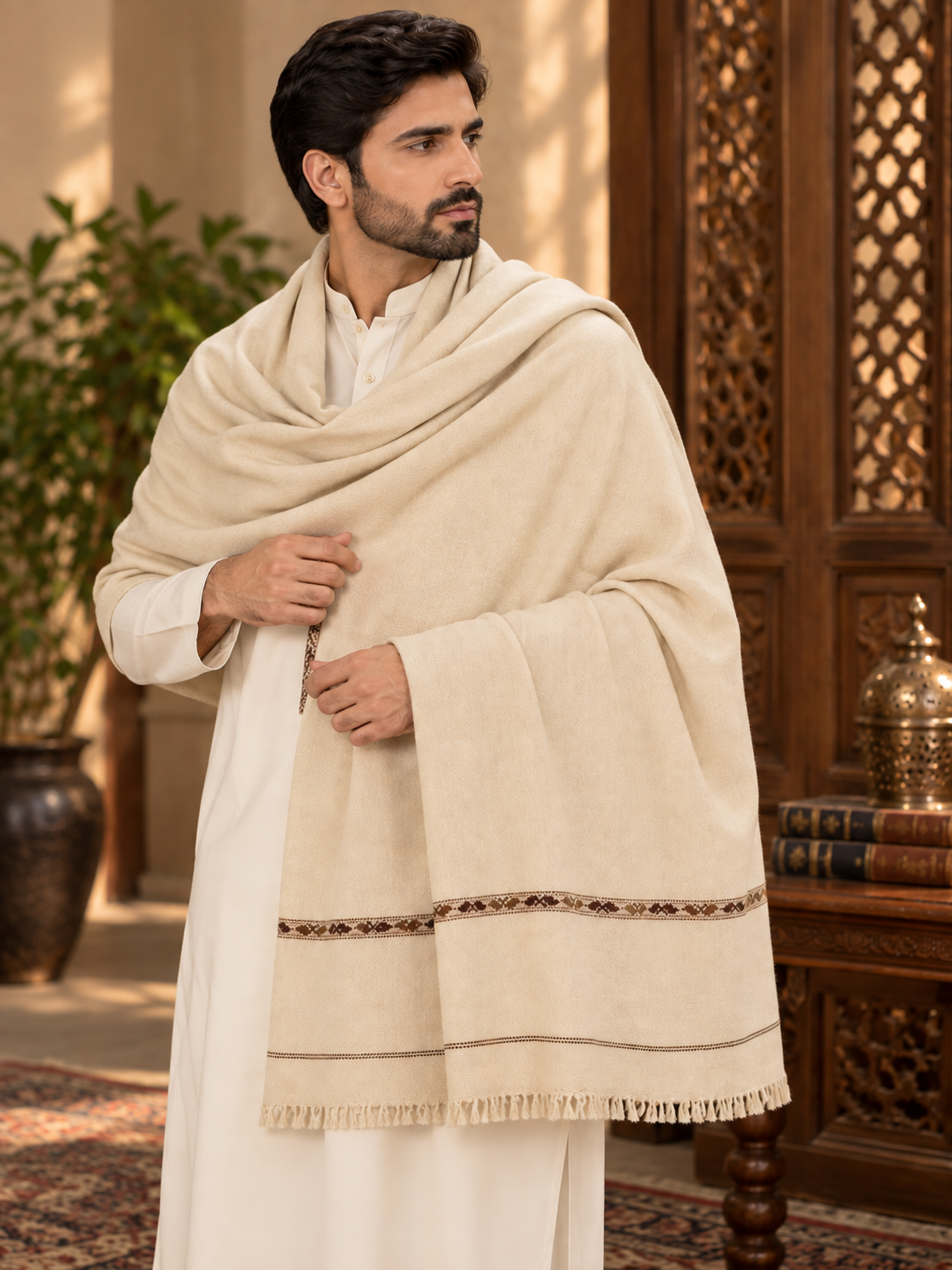 Lamb Wool Shawl(M02)