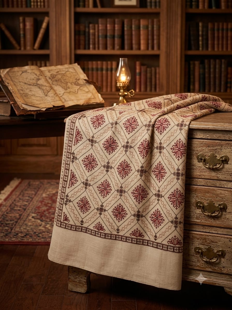 Cross Stitch Art Shawl (B637)