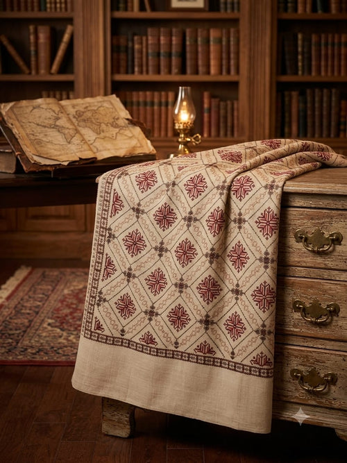 Cross Stitch Art Shawl (B637)