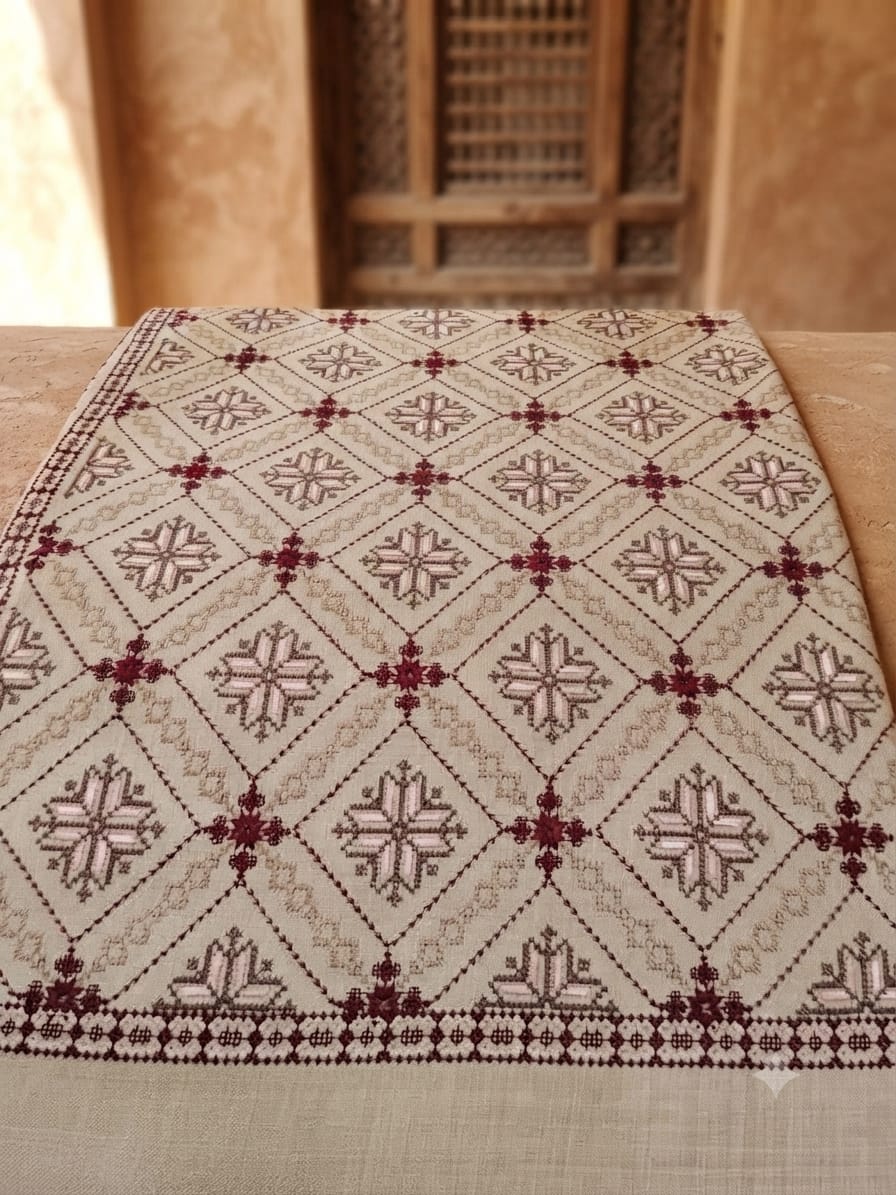 Cross Stitch Art Shawl (B637)