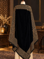 Velvet Royal Border Shawl(V04)
