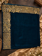 Velvet Royal Border Shawl(V04)