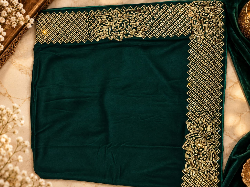 Velvet Royal Border Shawl(V04)