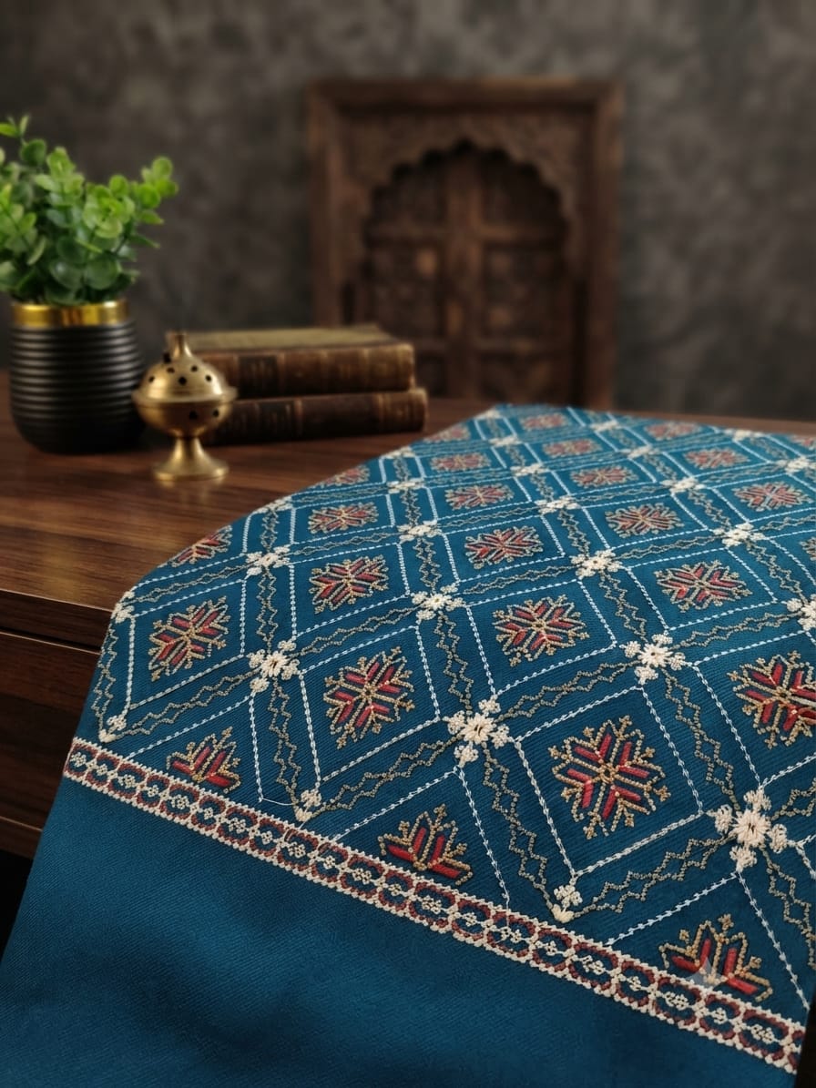 Cross Stitch Art Shawl (B637)
