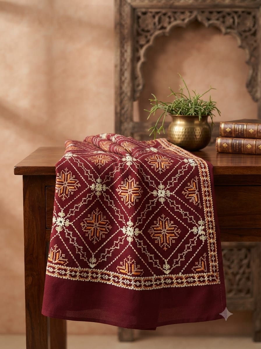 Cross Stitch Art Shawl (B637)