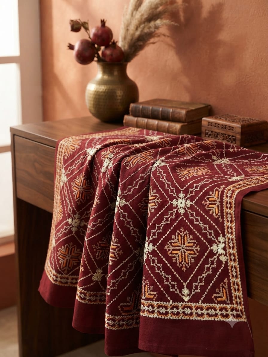 Cross Stitch Art Shawl (B637)